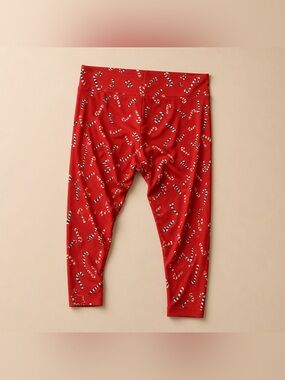 Feeling Festive Christmas Cane Themed 4x (28W-30W) Polyester Spandex Leggings